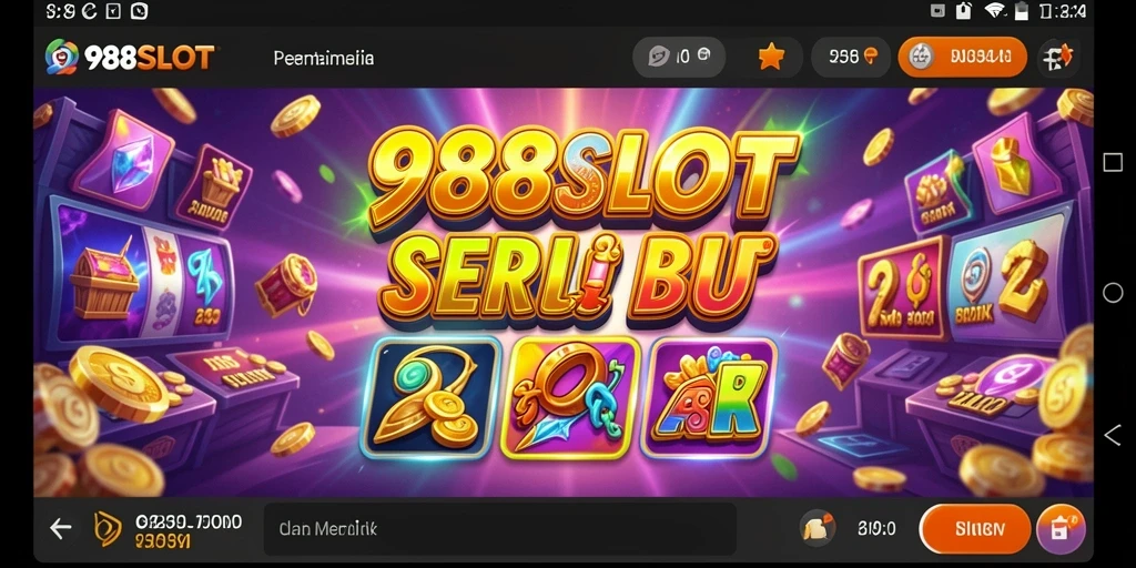 Screenshot gameplay 988SLOT yang menampilkan putaran slot yang mendebarkan.