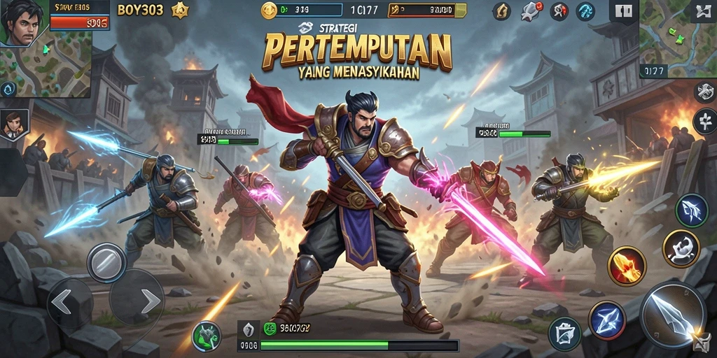 Tangkapan layar BOY303 menampilkan aksi strategi yang intens.