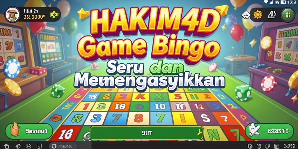 Tampilan menarik HAKIM4D dengan gameplay Bingo yang seru.