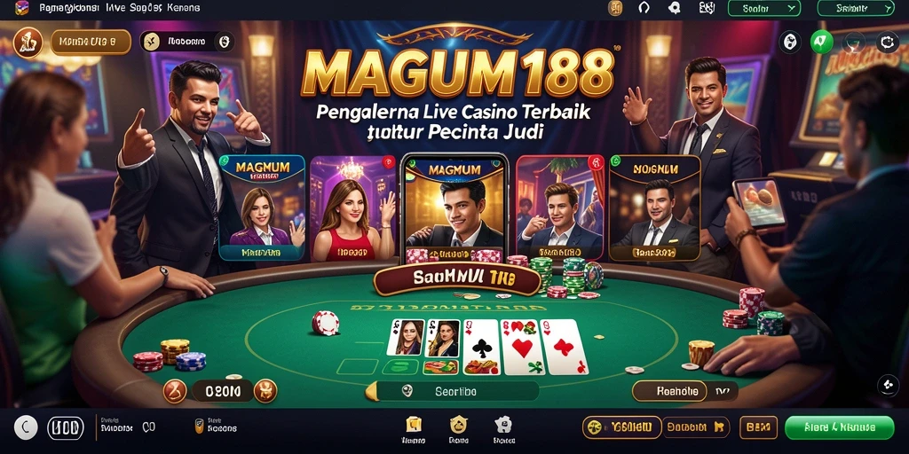 Screenshot gameplay Live Casino MAGNUM188 yang mendebarkan dan interaktif.