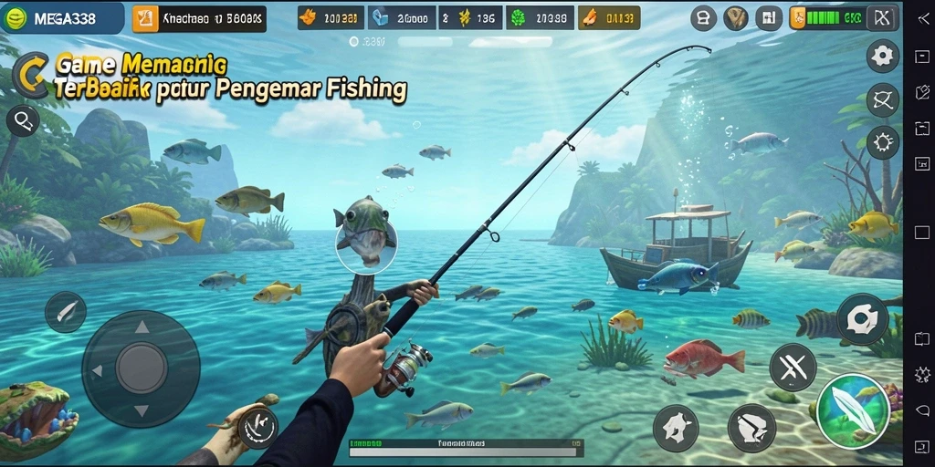 Tampilan gameplay Fishing yang seru dan menarik di MEGA338.