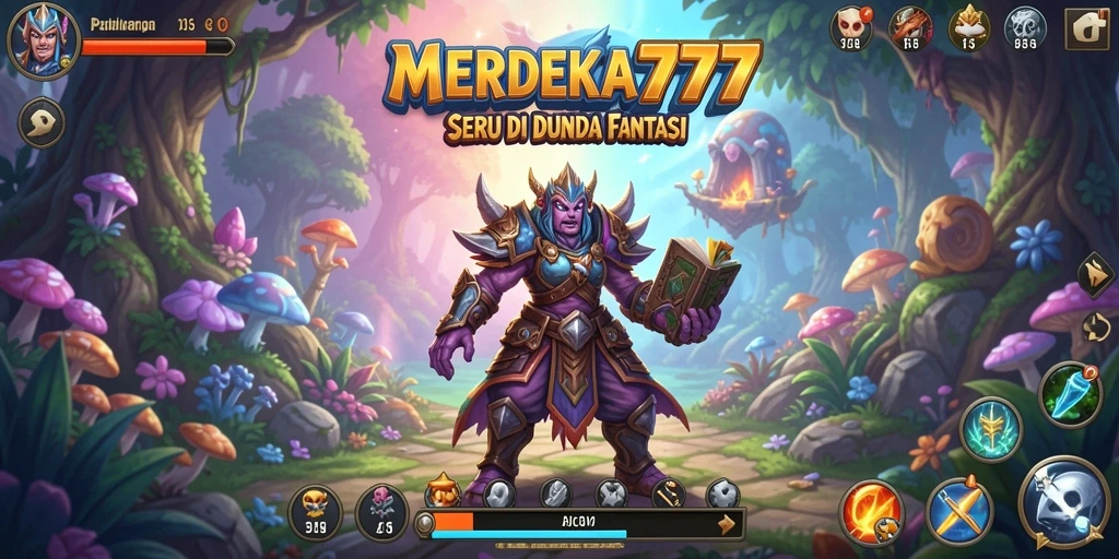 Screenshot utama MERDEKA777 menampilkan aksi seru dalam petualangan.