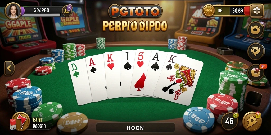 Tampilan gameplay seru PGTOTO saat bermain Gaple.