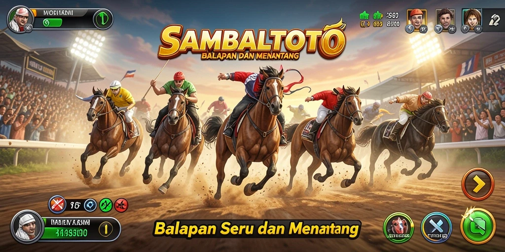 Tampilan gameplay balapan seru di SAMBALTOTO.