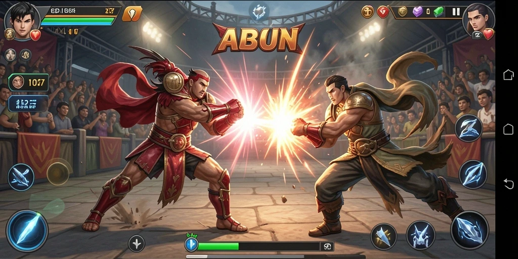 Gameplay Fighting yang seru dan mendebarkan di SD107.