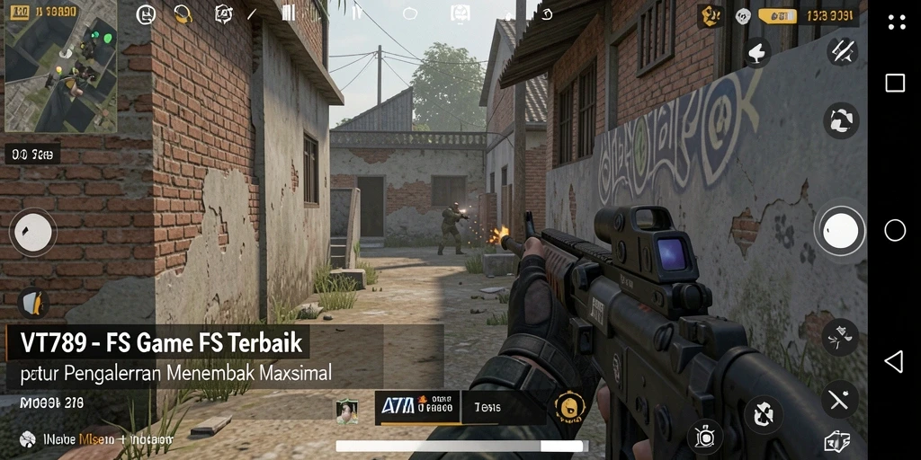 Tampilan menakjubkan dari gameplay FPS yang mendebarkan.